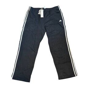 Adidas ESS 3S R Pant 2XL Black With White Stripes Regular Fit Athletic Joggers